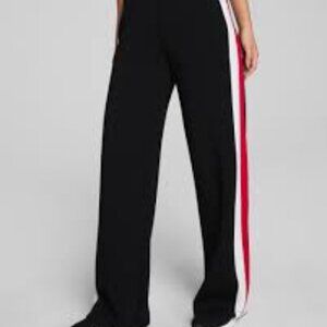 SPANX AirEssentials® Colorblock Wide Leg Track Pant | Very Black/Powder/Red NWT